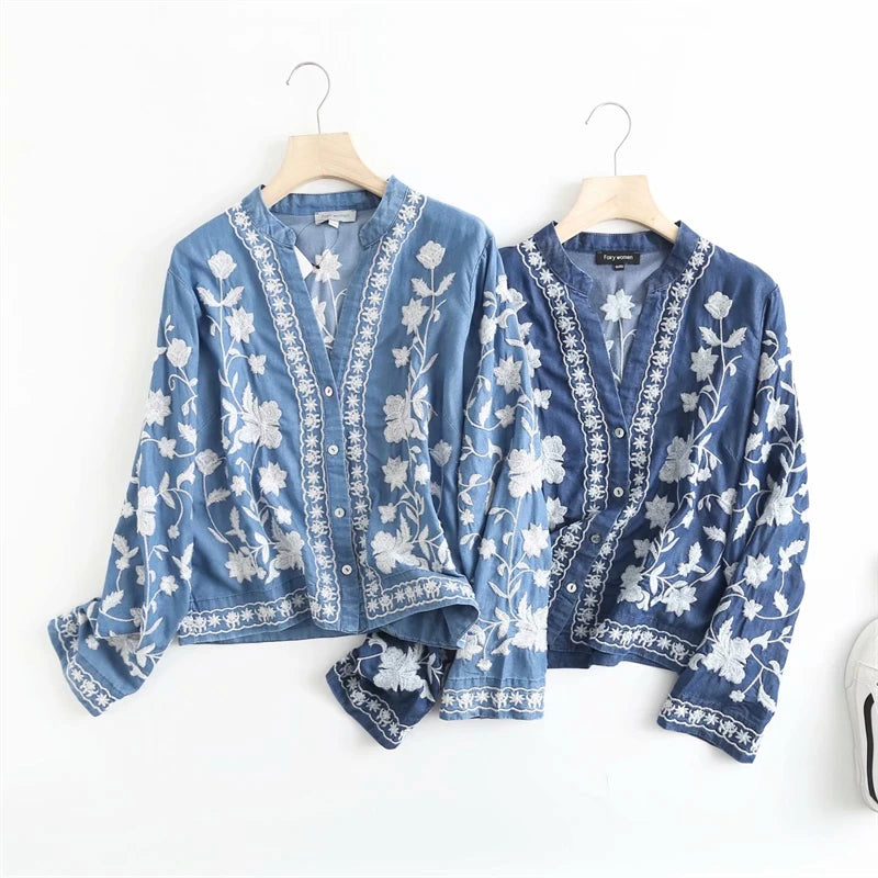 BOHO DENIM CARDIGAN
