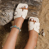 SANDALEN MET PLATTE SCHUIVER